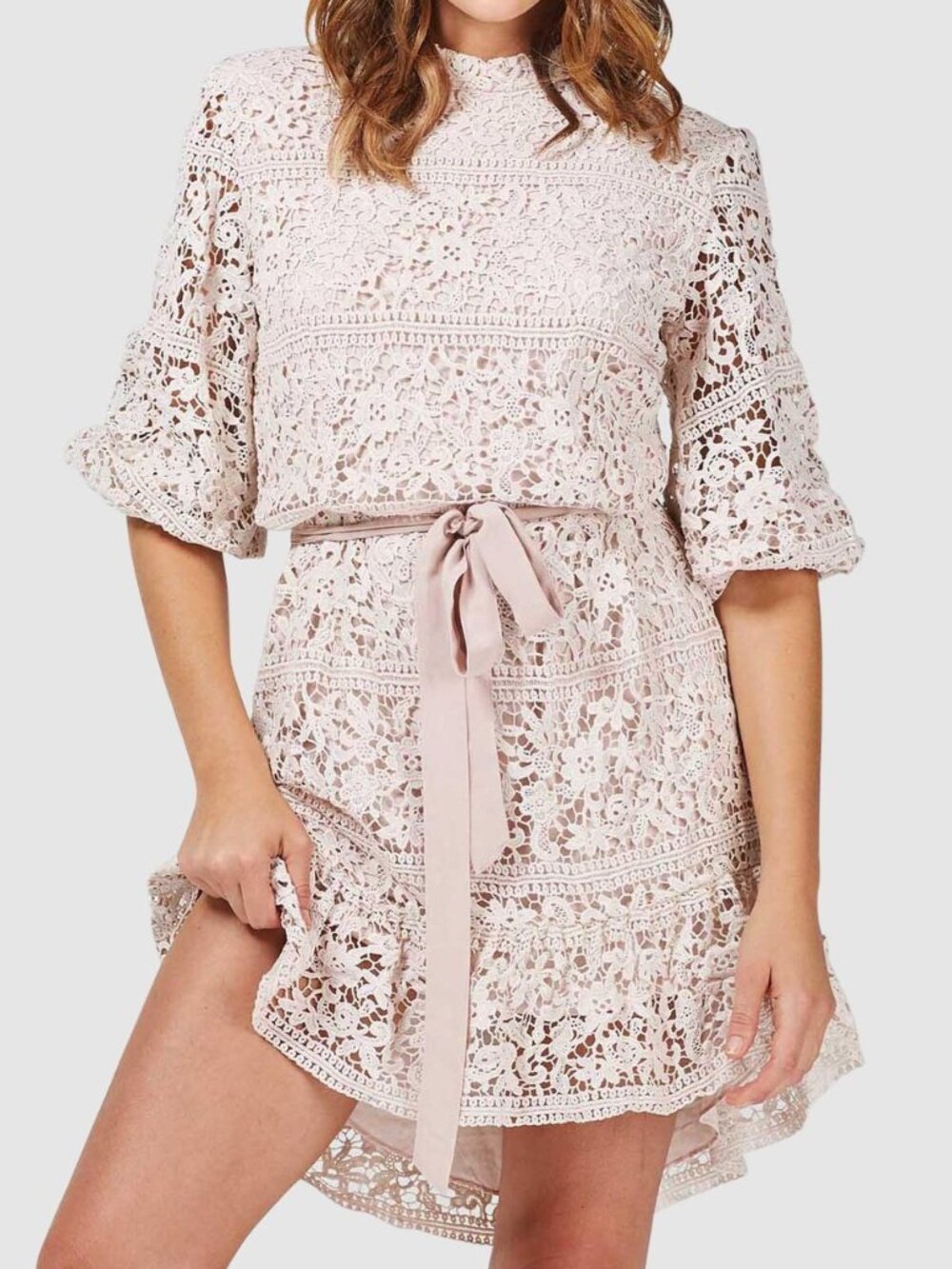 NWT Three of Something Neon Moon Lace Dress